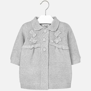 Mayoral Girls Infant Knit Cardigan in Gray 9m